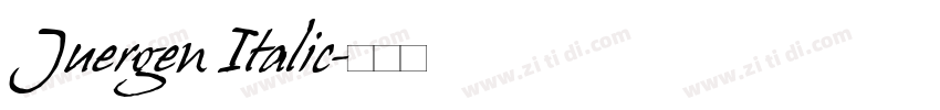 Juergen Italic字体转换